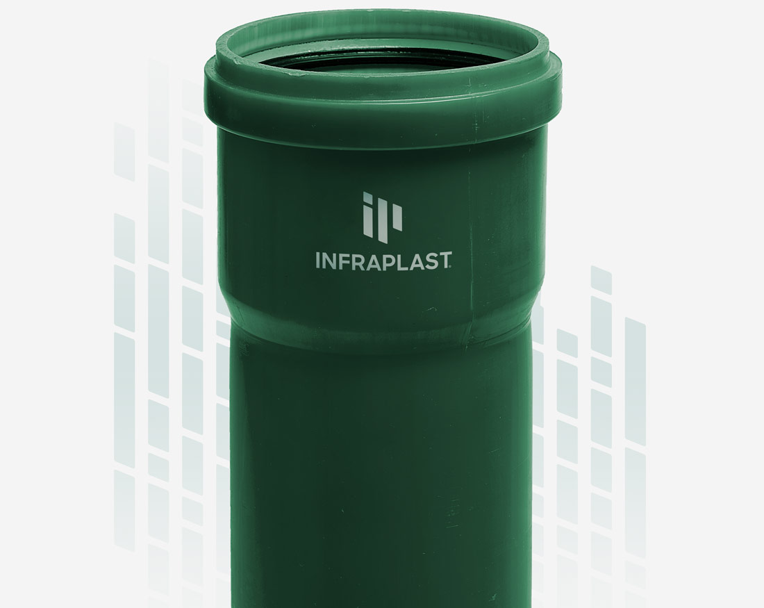 Rør med Infraplast logo